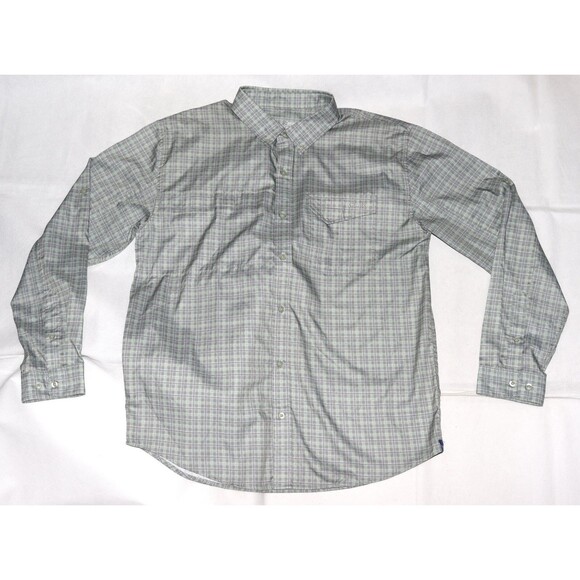 Huk Tide Point Performance Men's Long Sleeve Button Down Gray Shirt‎ Size Large - Picture 3 of 10